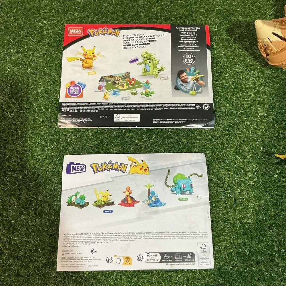 Mega Construx Pokemon Jumbo Eevee GMD34 Charizard GWY77 Lot Instructions